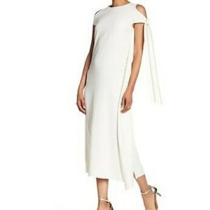 Helmet Lang Crepe Cold Shoulder Tie-Sleeve Dre